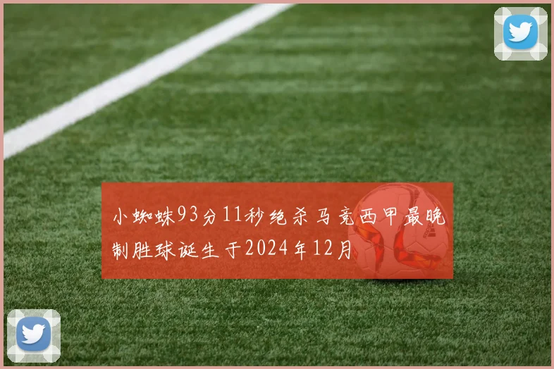 小蜘蛛93分11秒绝杀马竞西甲最晚制胜球诞生于2024年12月