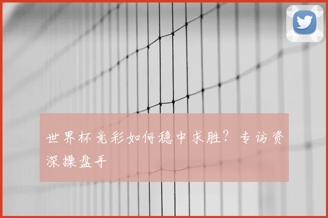 世界杯竞彩如何稳中求胜?专访资深操盘手